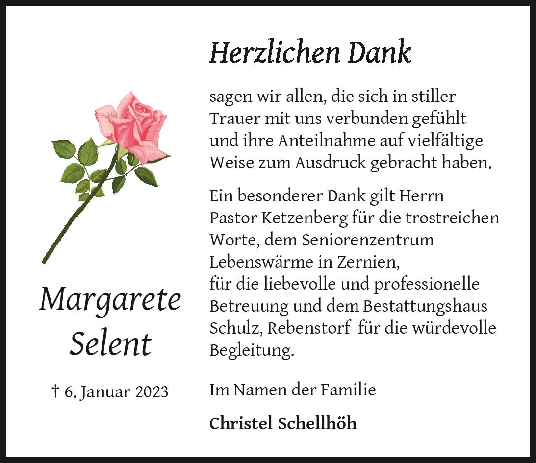 Das Trauerportal F R L Chow Dannenberg Todesanzeigen Margarete Selent