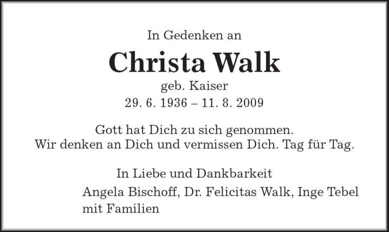 Christa Walk