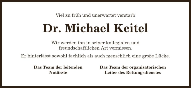Dr. Michael Keitel